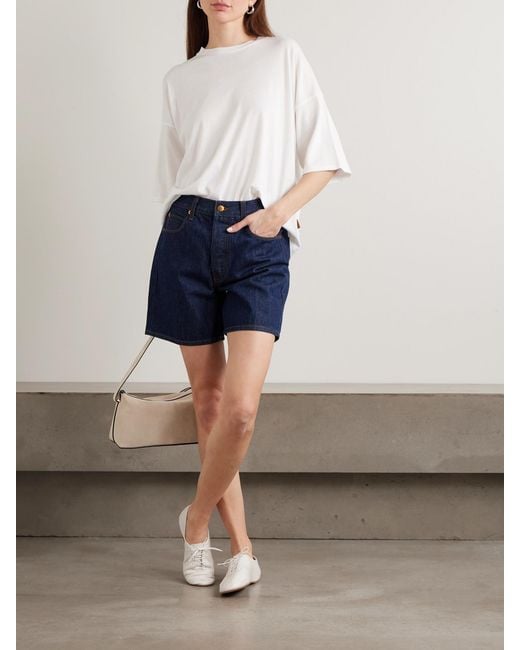 Jamie Haller White The Draped Tee Cotton And Modal-Blend Jersey T-Shirt
