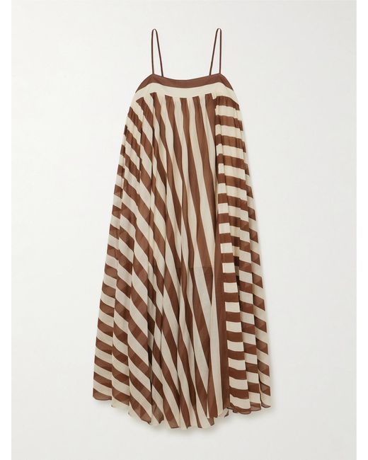 Zimmermann White Daylight Maxikleid Aus Gestreifter Baumwolle