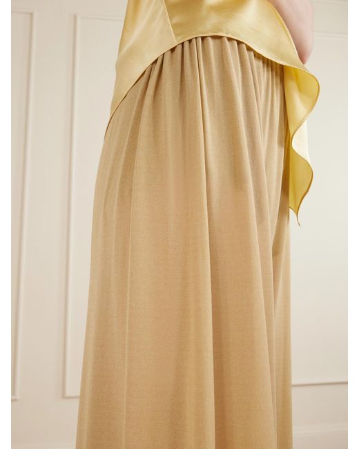 Aflalo Natural Lolana Satin-Jersey Balloon Pants