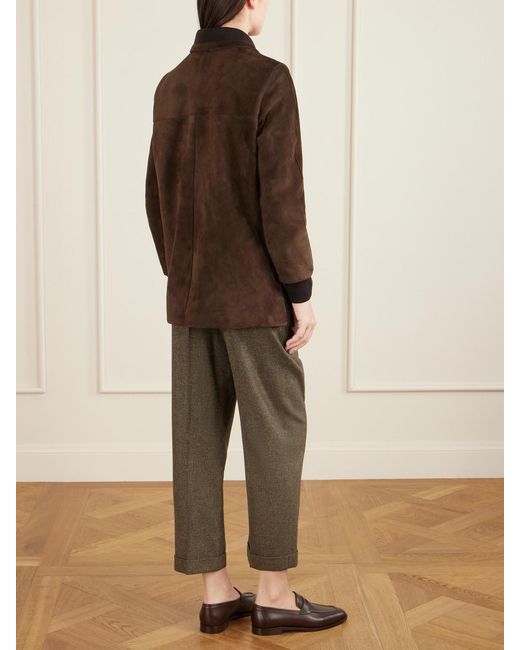 Loro Piana Brown Maremma Suede Jacket