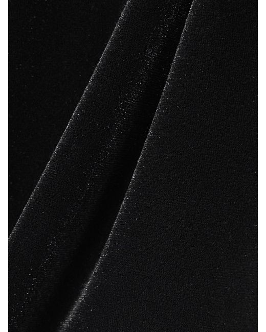 Loretta Caponi Black Pyrite Scalloped Velvet Camisole