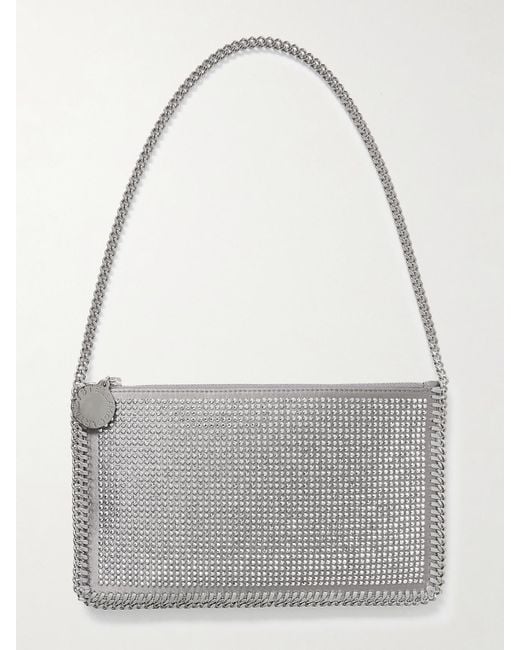 Sac Porté Épaule En Satin À Ornements Falabella Stella McCartney en coloris Gray