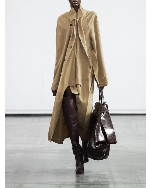 Marie Adam-Leenaerdt Natural Double-Breasted Wool-Twill Trench Coat
