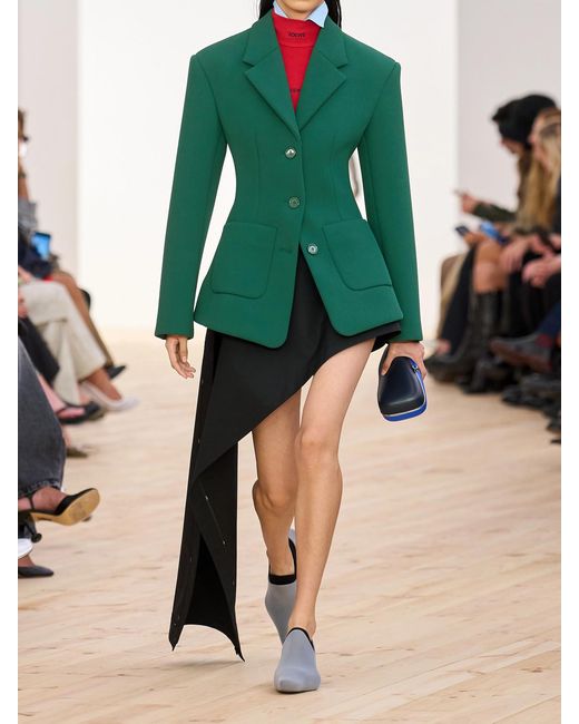 Loewe Green Wool-Blend Twill Blazer