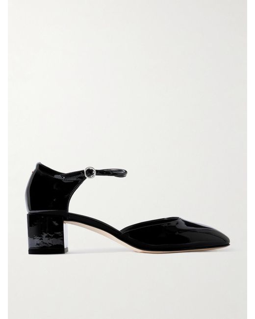 Aeyde White Magda Patent-Leather Pumps