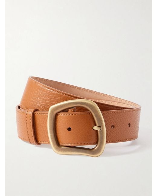 Gabriela Hearst Brown Simone Textured-Leather Belt