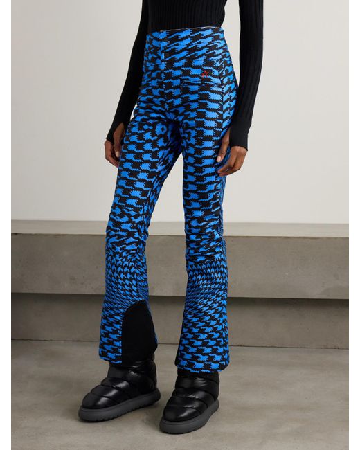 Perfect Moment Blue Aurora Bedruckte Bootcut-Skihose