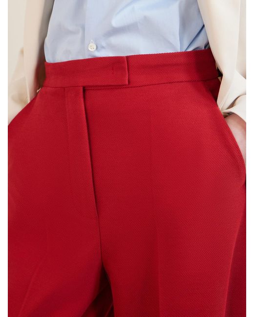 Max Mara Red Rito Cotton-Jersey Wide-Leg Pants
