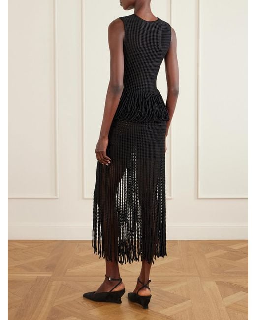 Alaïa Black Open-Knit Top