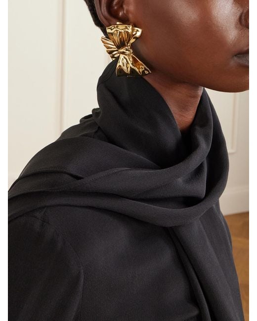 Jennifer Fisher Metallic Bow-Plated Clip Earrings