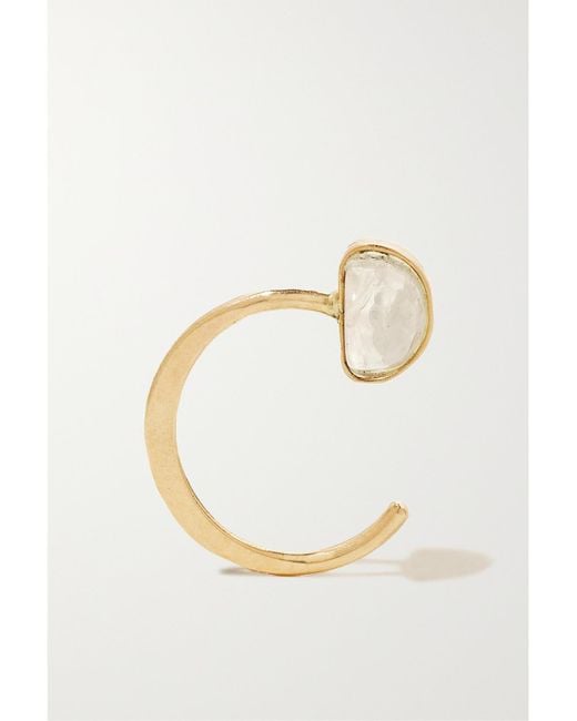 Melissa Joy Manning White 14-Karat Recycled Moonstone Earrings