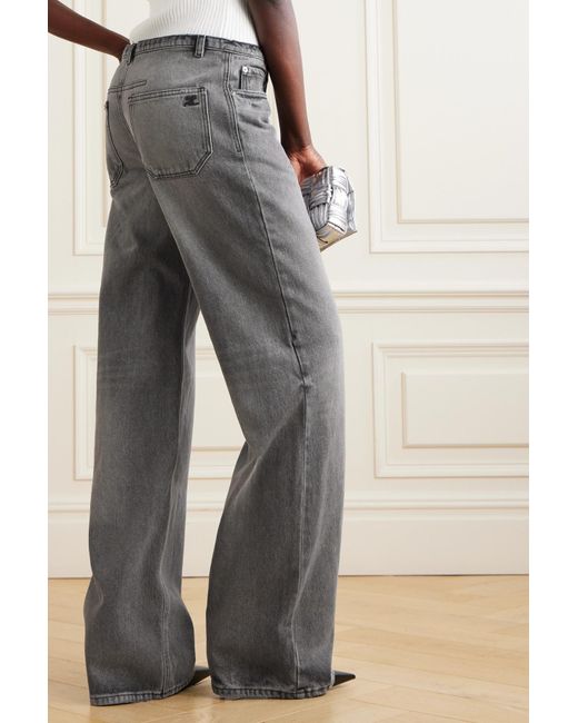 Courreges High-rise Wide-leg Jeans in Grey | Lyst Canada