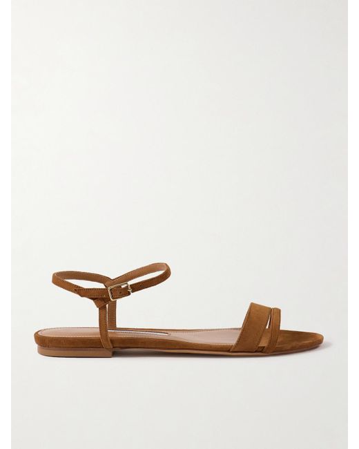 Emme Parsons Brown Simple Suede Sandals