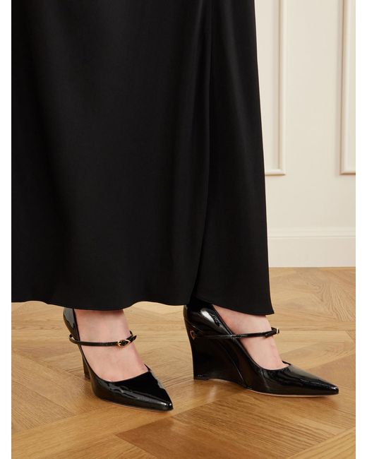 JENNIFER CHAMANDI Black Lorenzo 105 Patent-Leather Pumps