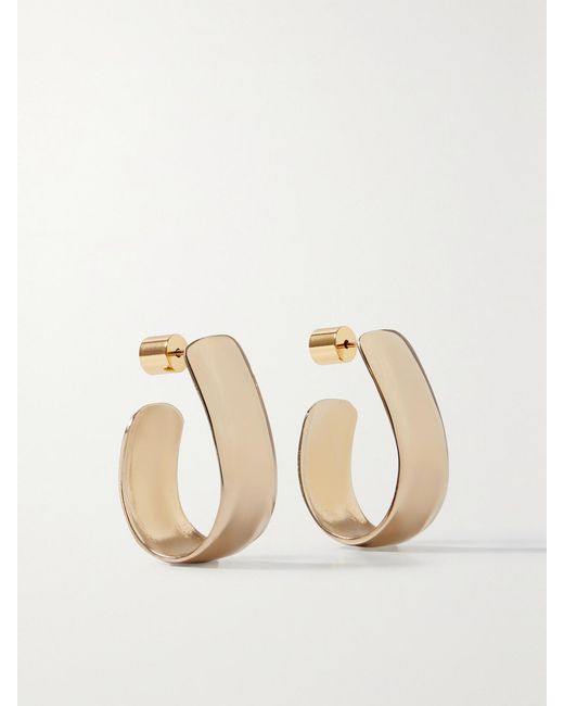 Jennifer Fisher Natural Small Bolden-Plated Hoop Earrings