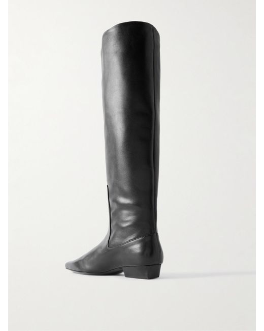 Staud Black Wally Kniehohe Stiefel Aus Leder