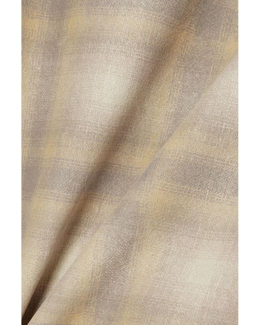 Bottega Veneta Natural Oversized Checked Leather Shirt