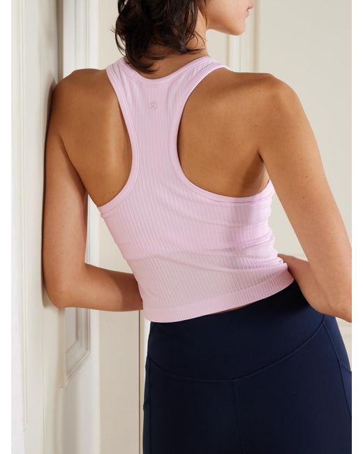 lululemon athletica Pink Ebb To Street Ribbed Jersey Tank