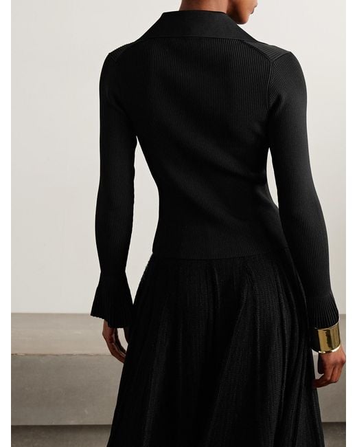 Self-Portrait Black Knitted Top