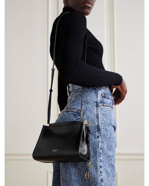 Alaïa Black Le Click Kleine Schultertasche Aus Leder