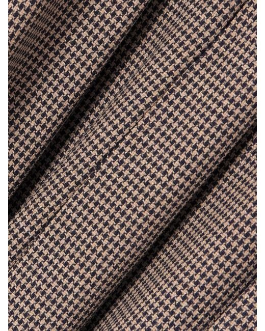 Robe Midi En Popeline Pied-De-Poule À Godets Wells Staud en coloris Brown