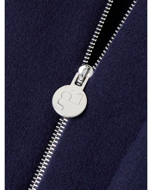 Tory Burch Blue Wool Bomber Jacket