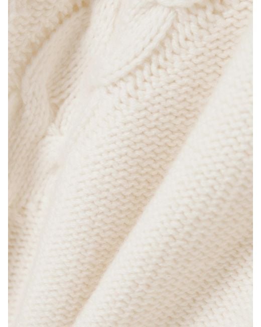 Max Mara Natural Mabel Cable-Knit Wool And Cashmere-Blend Cardigan
