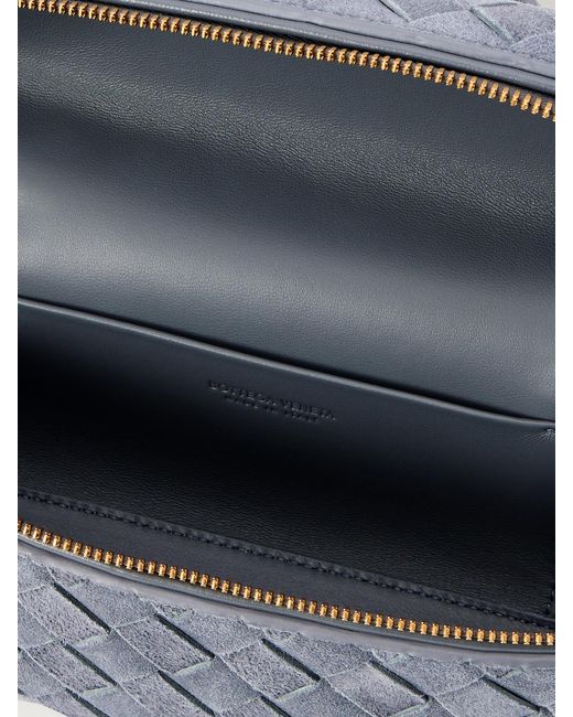 Bottega Veneta Gray Bang Bang Intrecciato Suede Tote