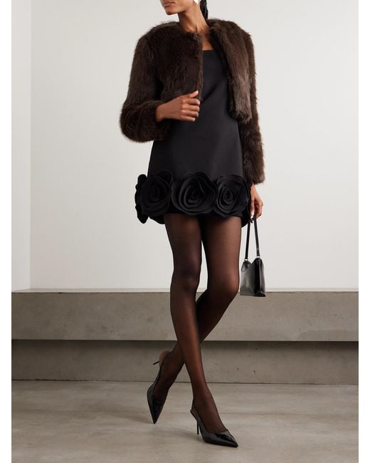 Staud Black Casmira Cropped Plush Jacket