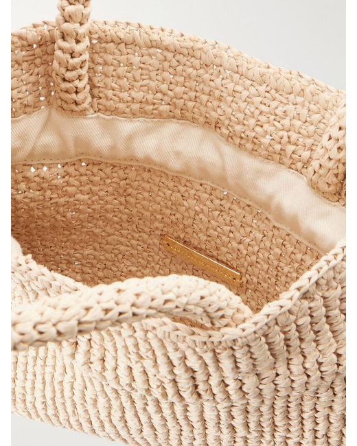 Loeffler Randall White Kylie Woven Raffia Pouch