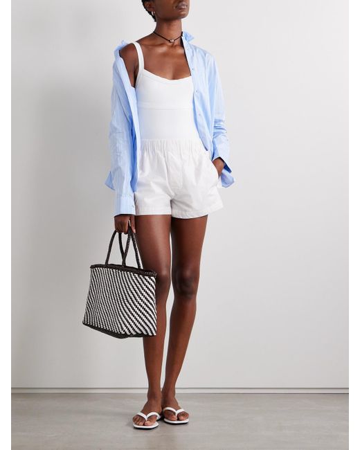 Wardrobe NYC White Beach Cotton-Blend Shell Shorts