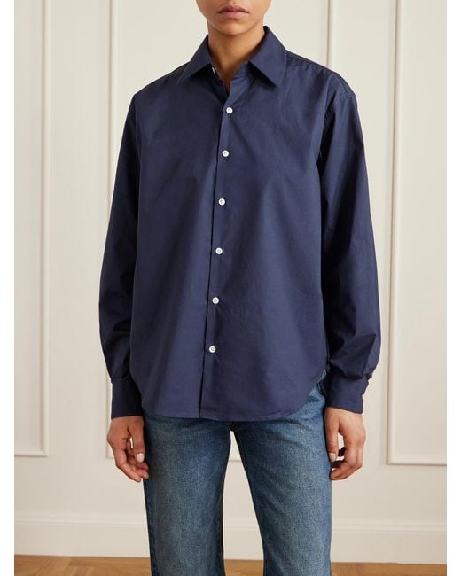 Comme Si Blue Cotton-Poplin Shirt