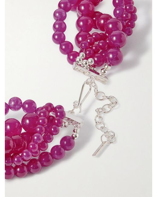 Completedworks Pink Plated Chalcedony Necklace