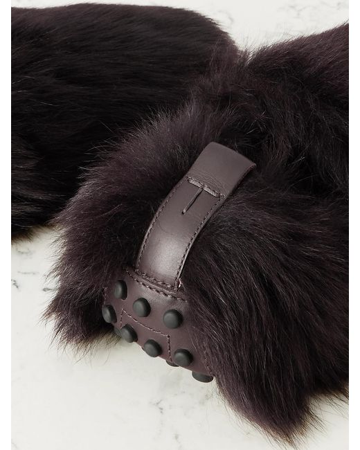 Tod's Brown Shearling Loafers
