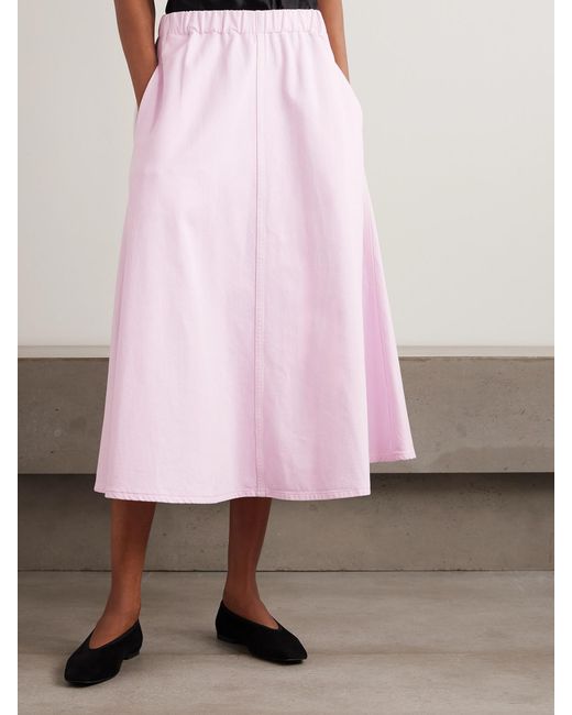 Agolde Pink Maria Mcmanus Organic Denim Midi Skirt