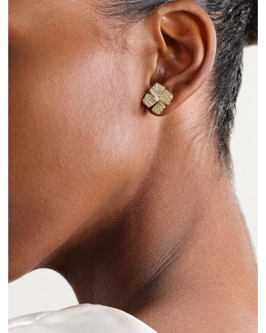 Anita Ko Natural Large Flower Ohrstecker Aus 18 Karat Mit Diamanten