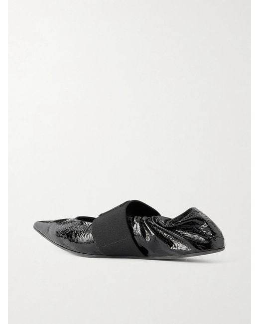 Givenchy White Crush Leather Ballet Flats