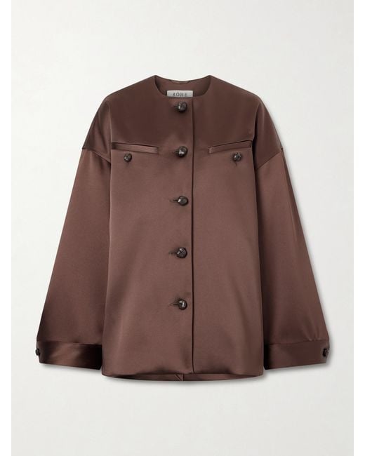 Rohe Brown Recycled-Satin Jacket