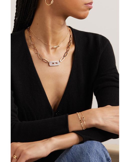 Messika Natural My Move King 18-Karat Rose Diamond Necklace