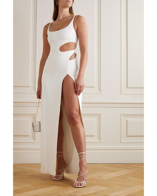 Et Ochs White Rowena Cutout Cady Gown