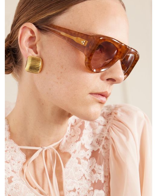 Jacques Marie Mage Orange Barclay D-Frame Acetate Sunglasses