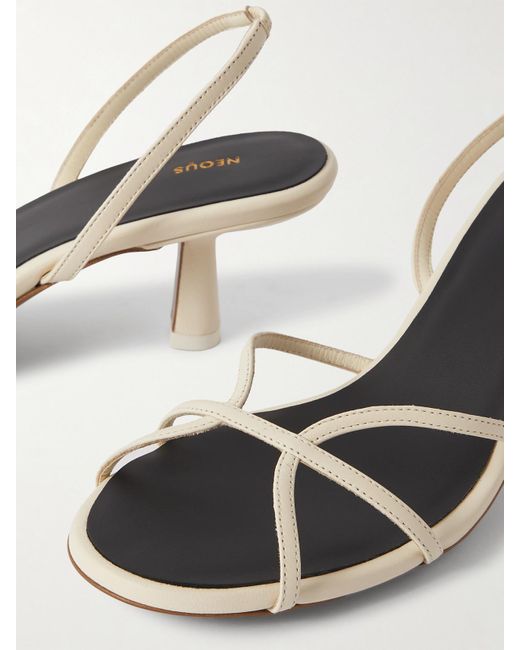 Neous Natural Ibor Leather Slingback Sandals