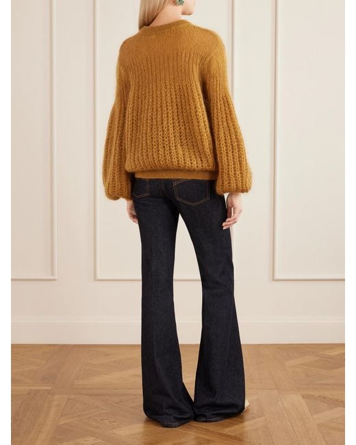 Zimmermann Natural Valiant Mohair-Blend Sweater