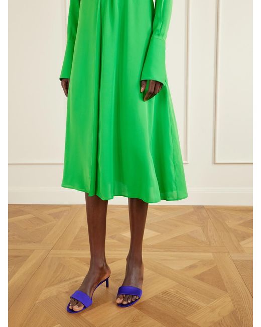Tom Ford Blue Satin Mules
