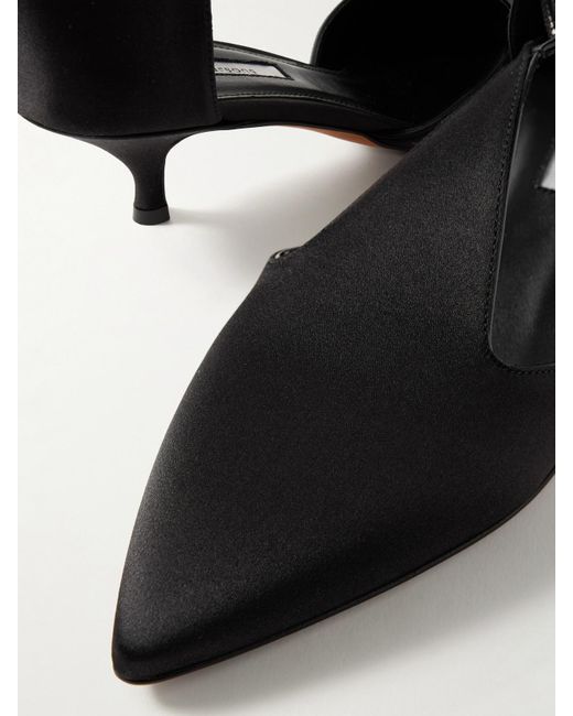 Escarpins À Bouts Pointus En Satin Leandra Emme Parsons en coloris Black