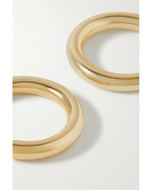 Jennifer Fisher Metallic Lilly Huggies-Plated Hoop Earrings