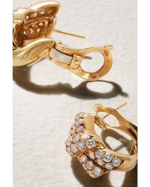 Fred Leighton Natural Van Cleef & Arpels 18-Karat And Diamond Earrings