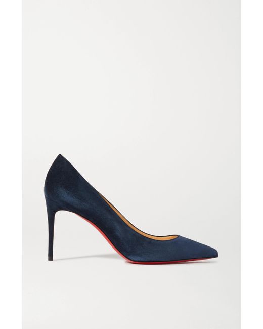 Christian Louboutin Kate 85 Suede Pumps in Blue Lyst