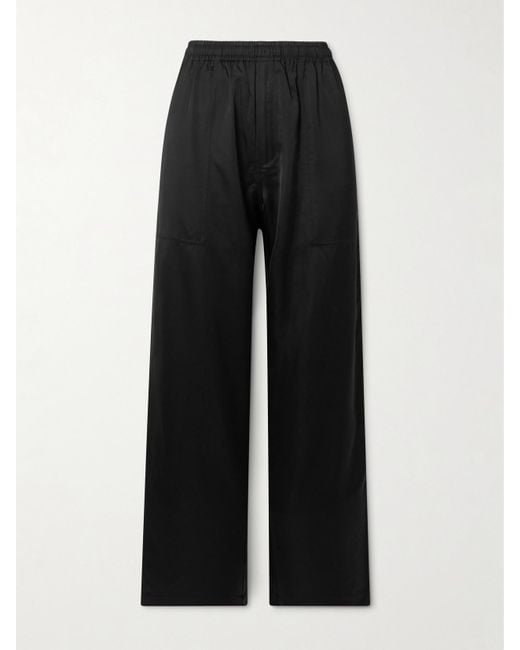 Bode Black Jogginghose Mit Weitem Bein Aus Satin