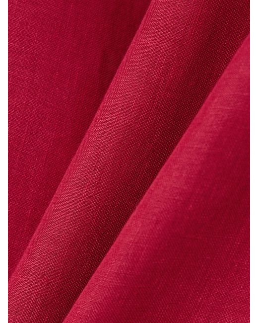 Eres Red L'Intemporel Mignonette Linen Shirt